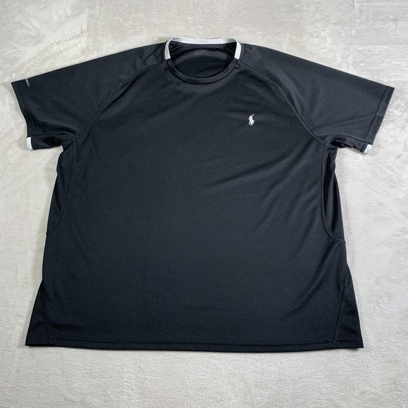 Polo Sport Ralph Lauren Shirt Mens Extra Large Black ThermoVent Athletic Raglan - Picture 1 of 14